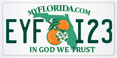 FL license plate EYFI23