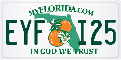 FL license plate EYFI25