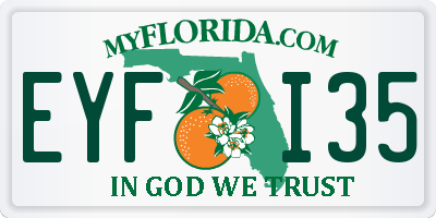 FL license plate EYFI35