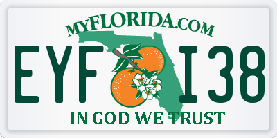 FL license plate EYFI38