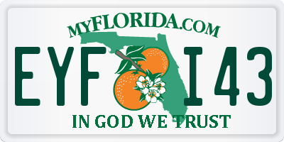 FL license plate EYFI43