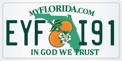 FL license plate EYFI91