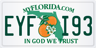 FL license plate EYFI93