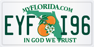 FL license plate EYFI96