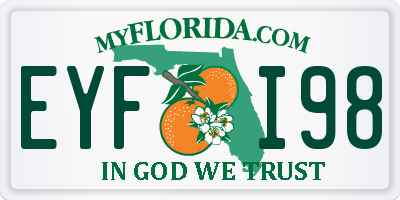 FL license plate EYFI98