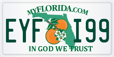 FL license plate EYFI99