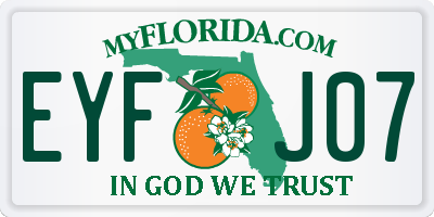 FL license plate EYFJ07