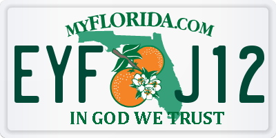 FL license plate EYFJ12