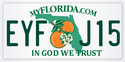 FL license plate EYFJ15