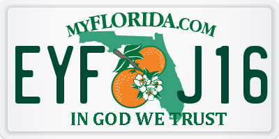FL license plate EYFJ16