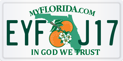 FL license plate EYFJ17