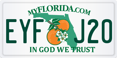 FL license plate EYFJ20