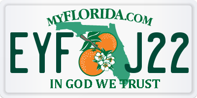FL license plate EYFJ22