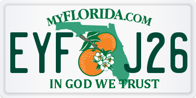 FL license plate EYFJ26