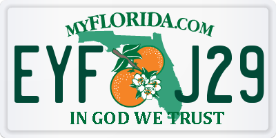FL license plate EYFJ29