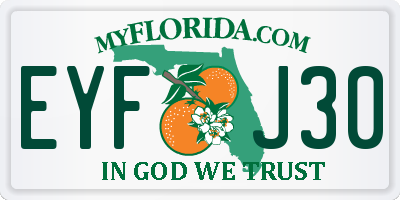 FL license plate EYFJ30