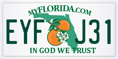 FL license plate EYFJ31