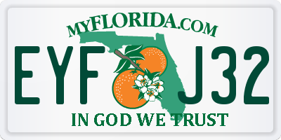 FL license plate EYFJ32