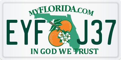 FL license plate EYFJ37