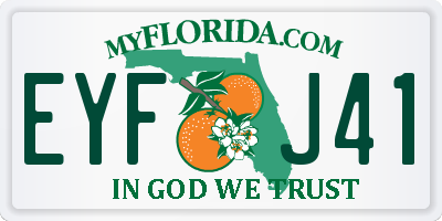 FL license plate EYFJ41