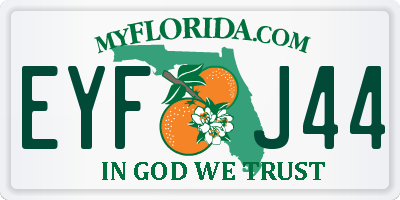 FL license plate EYFJ44