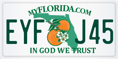 FL license plate EYFJ45