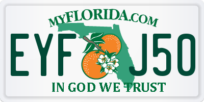 FL license plate EYFJ50