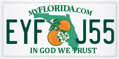 FL license plate EYFJ55