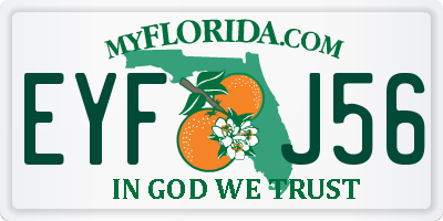 FL license plate EYFJ56