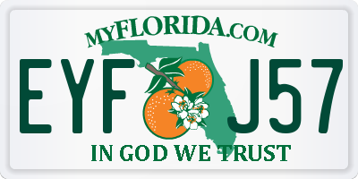 FL license plate EYFJ57