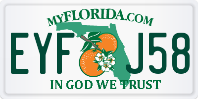 FL license plate EYFJ58