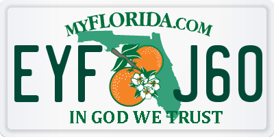 FL license plate EYFJ60