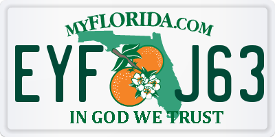 FL license plate EYFJ63