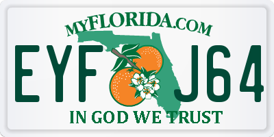 FL license plate EYFJ64