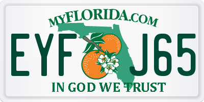 FL license plate EYFJ65