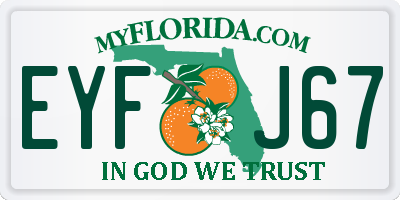 FL license plate EYFJ67