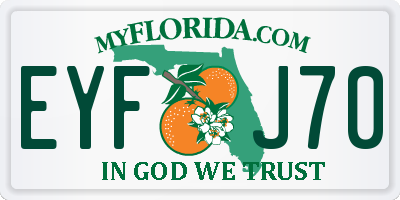 FL license plate EYFJ70