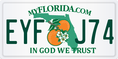 FL license plate EYFJ74