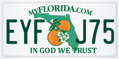 FL license plate EYFJ75