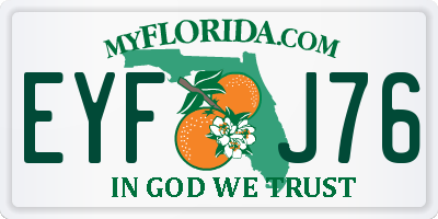 FL license plate EYFJ76