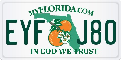 FL license plate EYFJ80
