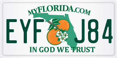 FL license plate EYFJ84