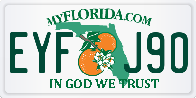 FL license plate EYFJ90