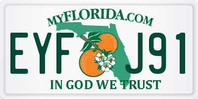 FL license plate EYFJ91
