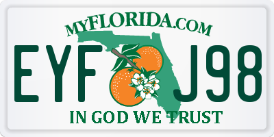 FL license plate EYFJ98
