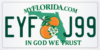 FL license plate EYFJ99