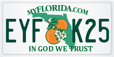 FL license plate EYFK25