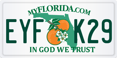 FL license plate EYFK29