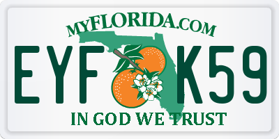 FL license plate EYFK59