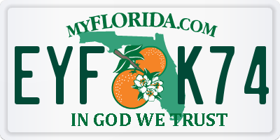 FL license plate EYFK74